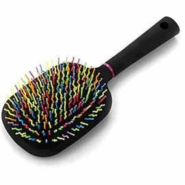 AISHIKEKE 1000RB Rainbow Paddle Mane and Tail Brush Detangler Plastic Forky Comb for Horses