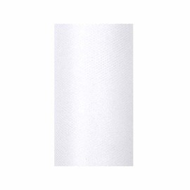 Partydeco Table runner glitter for weddings or Christmas white 15 cm x 9m