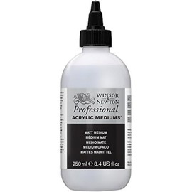Winsor & Newton 3040936 Mattes Malmittel, verbessert den Farbfluss von Acrylfarben - 250ml Flasche