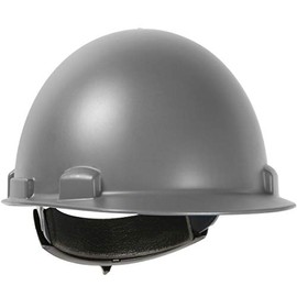 Dynamic Vesuvio Cap Style Hard Hat, Smooth Dome Nylon/Fiber Resin Shell, Type 1, Class E, 4-Point Suspension, Wheel Ratchet Adjustment, High Heat Resistant, Gray (280-HP851R-09)