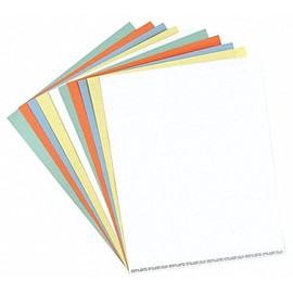 Data Cards, Full Sheet, White, PK10
