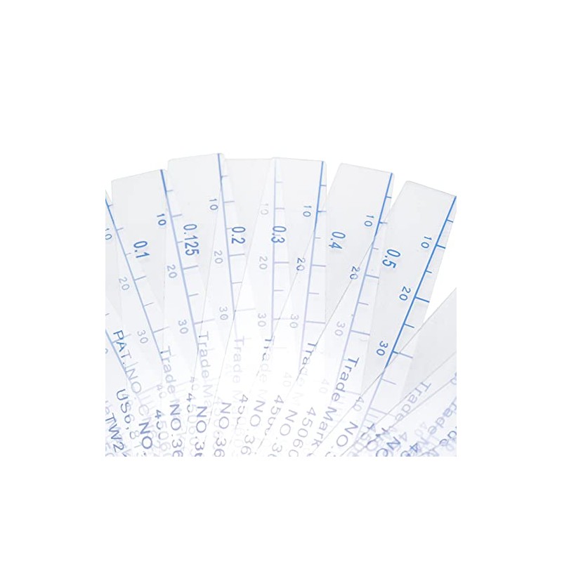 Rannb Plastic Metric Feeler Gauge 0.05-1mm Thickness 13 Blades Gap