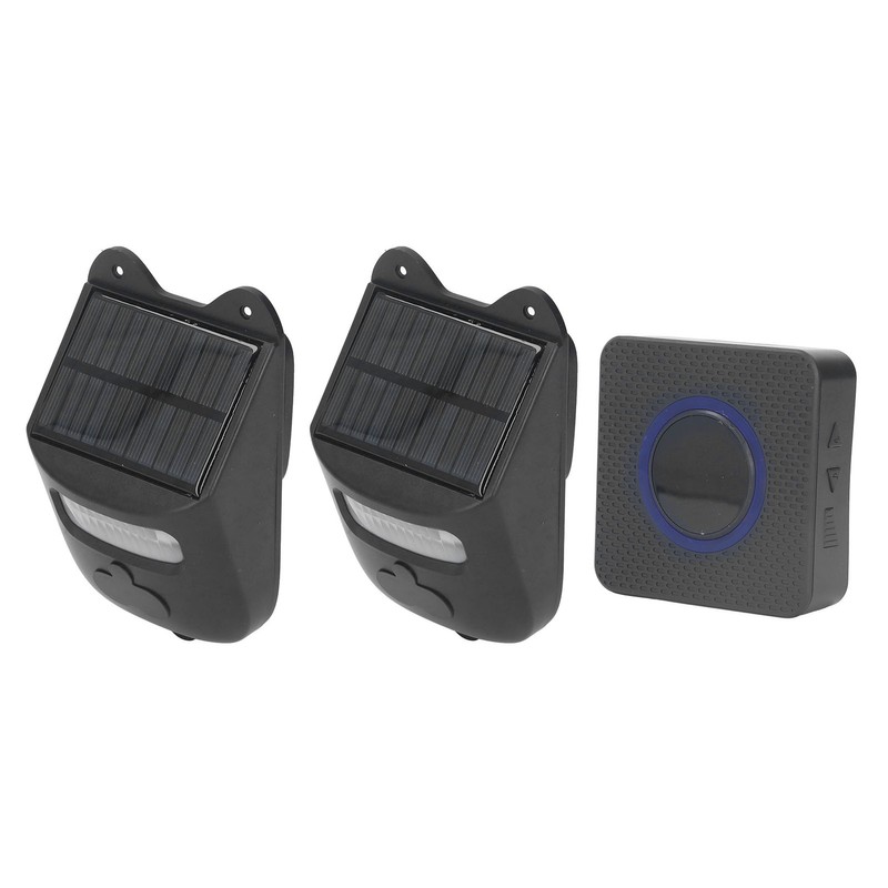 Infrared Sensor Doorbell Solar Driveway Alarm Strobe Light Outdoor Security