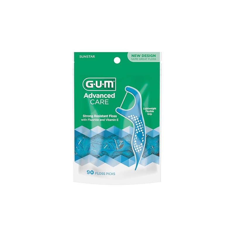 GUM - Flossers con Mango Ergonmico Cubiertos con Vitamina E