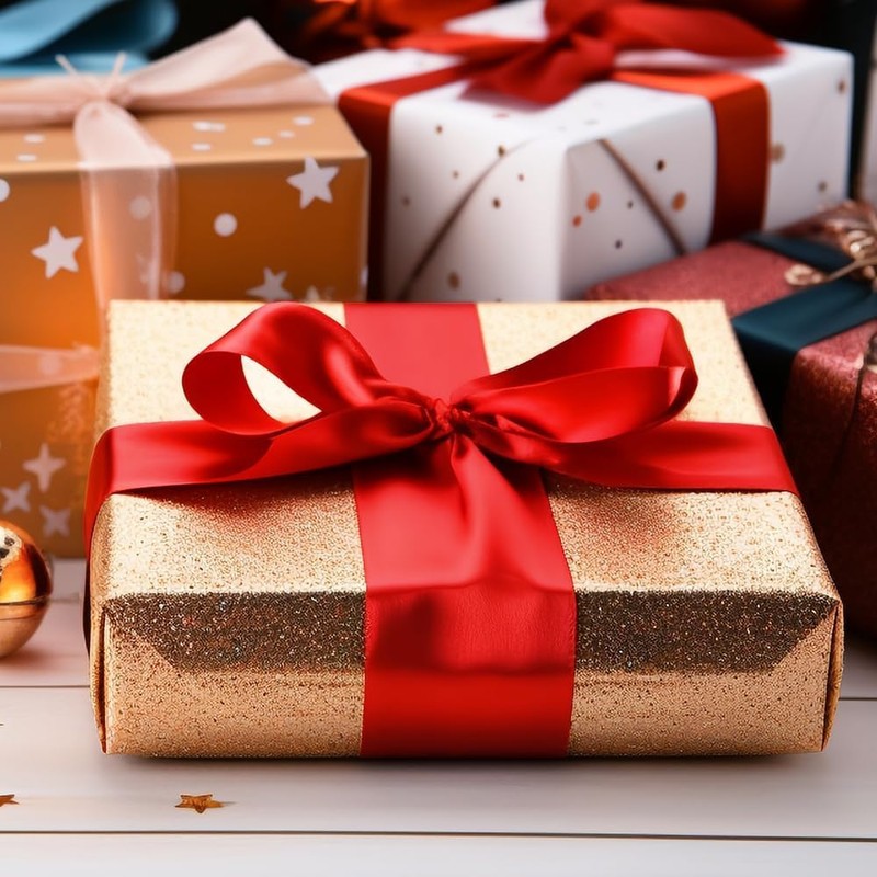 LATERN 20M Christmas Satin Ribbon, 10.2CM Width Thick Satin Ribbon