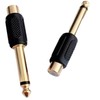 Mirhua Phone Adapter Plug 6.35mm Male to RCA Female Converter