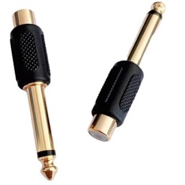 Mirhua Phone Adapter Plug 6.35mm Male to RCA Female Converter Adapter Gold Plated Audio Adapter Plug Connector Audio Plug 2pcs
