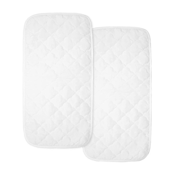 TL Care Ultra Soft Quilted Waterproof Multi-Purpose Changing Table Pad Liners, 13" X 27", 2Count