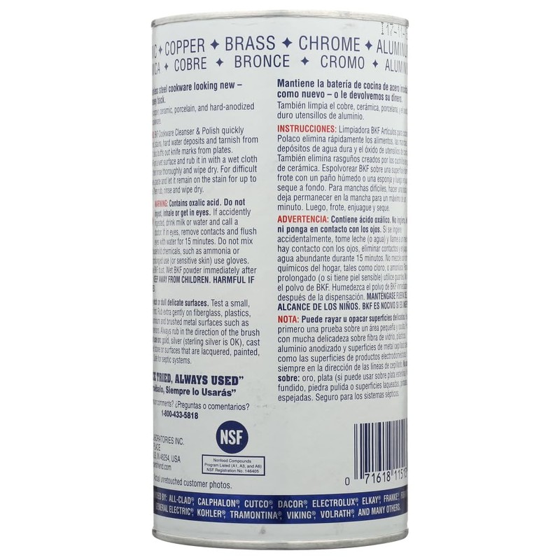 Bar Keepers Friend Cookware Cleanser and Polish Powder - 12oz