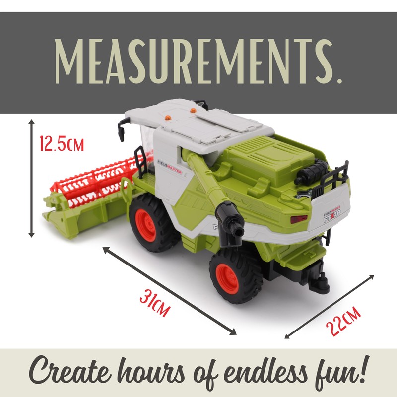 Toyland® 31cm (12") Remote Control Combine Harvester with Lights, Sound