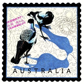 Twigg Puzzle Wooden Jigsaw Puzzle 141 Pieces - Magpies