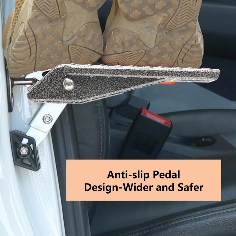 TOOENJOY Universal Foldable Car Door Step Latch Hook Mini Pedal