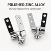 Universal Zinc Alloy Toilet Seat Hinge Replacement Set with Adjustable