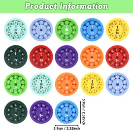 18Pcs Math Fidget Spinners Math Facts Fidget Spinners Multiplication Number Fidget Toy Fidget Educational Learning Game Fidgeters for Relieves Stress Anxietys Relief
