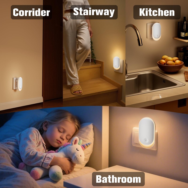 Alyvisun Night Light for Babies, Night Light with Twilight Sensor