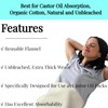 2 Pcs Organic Cotton Flannel for Castor Oil Pack Wrap,