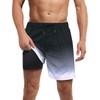 LUCOWEE Mens Swim Trunks with Compression Liner no Chafe Boxer