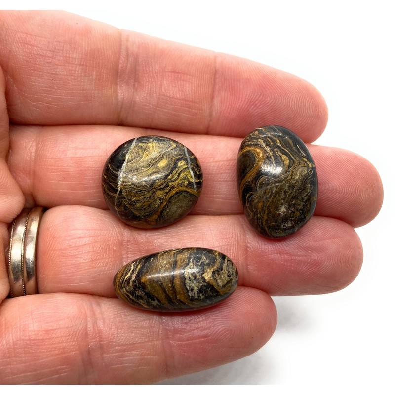 Stromatolite Small Crystal Tumbled Stones - 3 Pc
