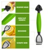 2 Pieces Lemon Peeler with Comfortable Plastic Handles, Multipurpose Stainless