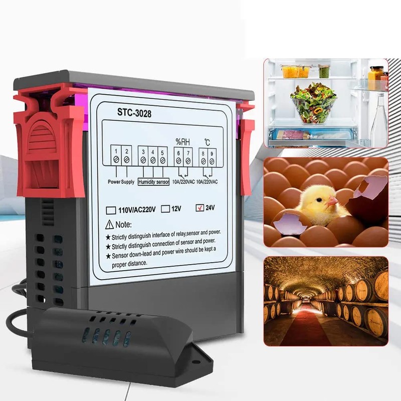 DollaTek Temperature Humidity Controller 220 V 2 Relays STC-3028 with