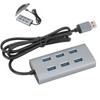USB 3.0 Hub 7 Ports 5gbps Adapter Portable Aluminium Alloy
