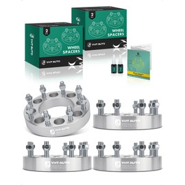 YHTAUTO 8x6.5 to 8x180 Wheel Adapters 1.5 inch Fits Chevy, GMC, Silverado Sierra 2500 3500 HD 1999-2010, C/K, Suburban, Savana, Express, 8 Lug Tire Adapters w/ M14x1.5 & 12.9 Studs, 117 mm Bore 4PCS