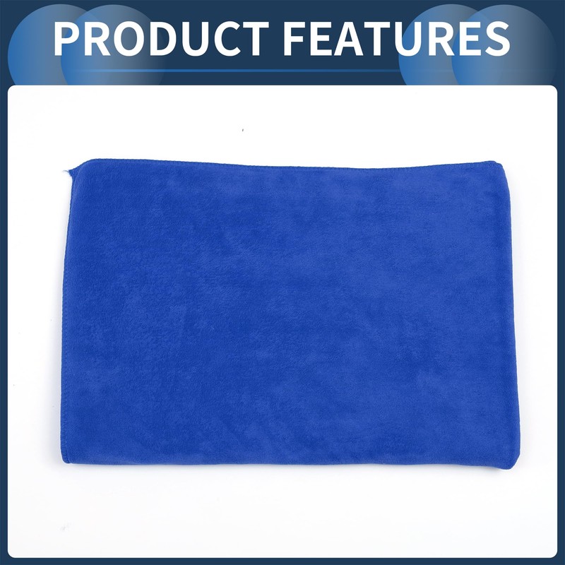 INFINAUTO Cleaning Cloths Towel,Car Drying Plush Cloth Absorbent Microfiber Blue,1pcs