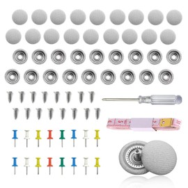 Roof Liner Repair Set 65 Pieces Car Repair Rivets, Car Roof Headliner Repair Button, Car Roof Rivets with Pins Screwdriver Tape Measure for Majority Cars (Grey)