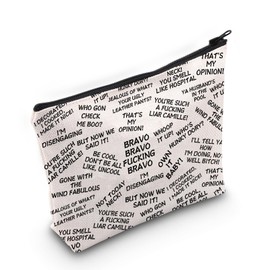 PWHAOO Reality TV Show Inspired Gift Rhop Rhony Rhonj Rhobh Rhoslc Rhoa Makeup Bag Cosmetic Bag Reality TV Show Merch (Rhoa M C)