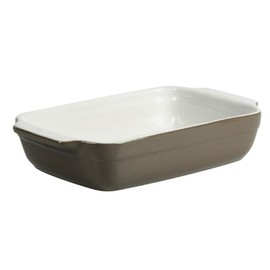 Crealys 512728 Baking Dish 25 x 15 x 5 cm Oval with Ceramic Handles Taupe