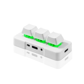 PCsensor 3-Key Mini Keypad 2.4G Wireless USB 2 in 1 Mechanical Gaming Keyboard Hot Key Customized Program with RGB Led for Gaming OSU Office Work