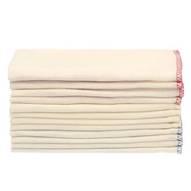 MUJI MCB36A7A Fallen Cotton Mixing Dish Towels, Set of 12, with Collar, Produced, Approx. Width 15.7 x Depth 15.7 inches (40 cm) x Depth 15.7 inches (40 cm)