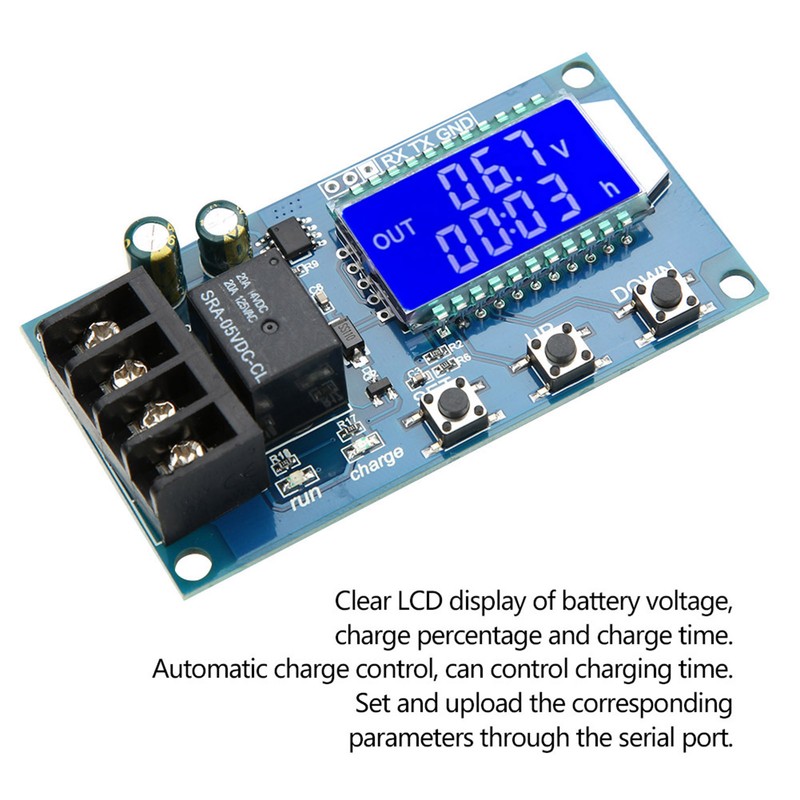 XY L10A Lithium Battery Charge Controller Protection Board Module LCD