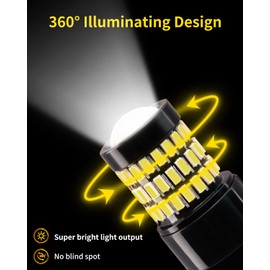 MEALAM Xenon White 3157 4157 3057 3156 LED Bulbs with Projector Back Up Reverse Lights Compatible with 2004 2005 Ford F150 F-150, Pack of 2