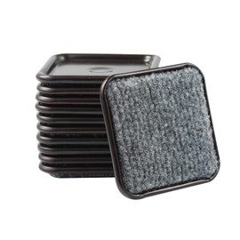 votuyet 16Pcs 2-1/2" inch Coffee Color Square Reusable Felt Furniture Caster Cups with Carpet Bottom,which can be Used for Chairs, Tables, Sofas and Other Furniture