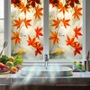 Nuxovilar Frosted Glass Maple Leaf Window Film, 16.9×39.4inch, Autumn Maple