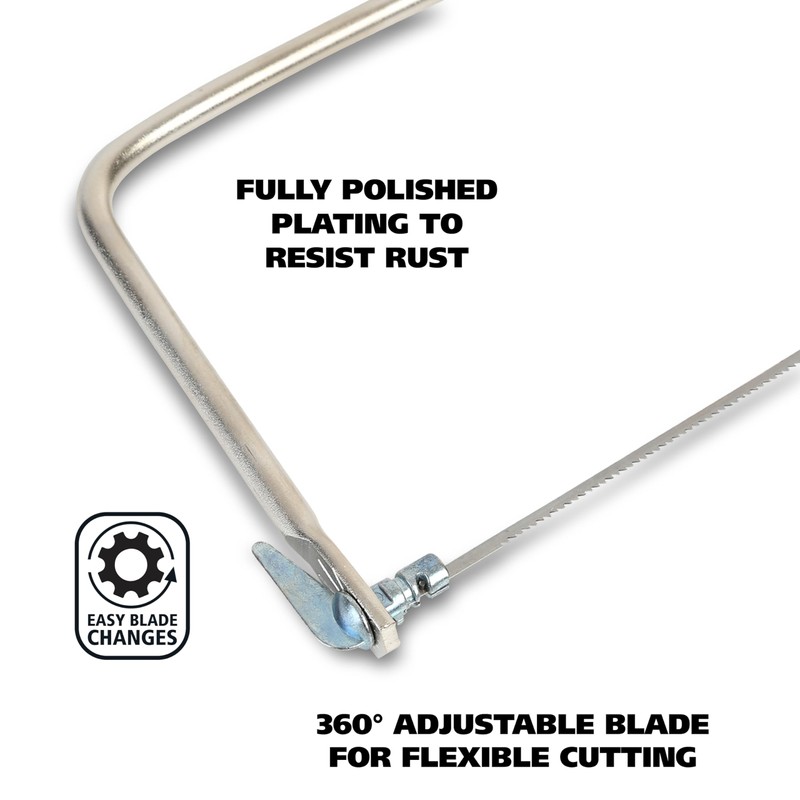 GreatNeck CP9 Coping Saw with Blades, 4-3/4 Inch, Adjustable 360°