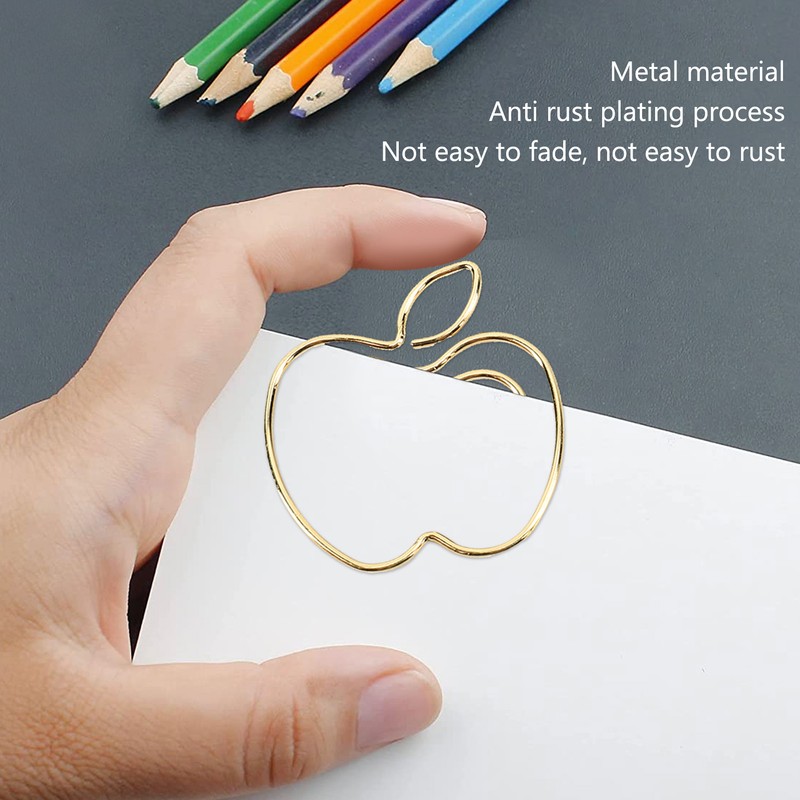 100pcs Fruit Paper Clips Cute Bookmark Pare Clips Portable Funny