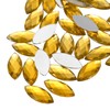 sourcing map 50 Pcs Acrylic Horse Eye Gems, Gold Rhinestones