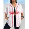 Baseball Jersey for Women Baseball Shirt: Baseball Graphic Button Down