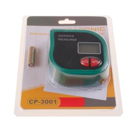 Green Automatic Handheld Ultrasonic Distance Meter with LCD Screen High Accuracy 2-in-1 Laser Tape Measure for Building Measurement
