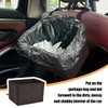Norkmdi Car Trash Can, Leather Foldable Large Capacity Vehicle Hanging