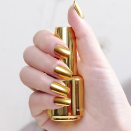 yehapp 18ml Mirror Nail Polish, Golden Metal Nail Polish for Drawing Manicure No Need UV/LED Cure