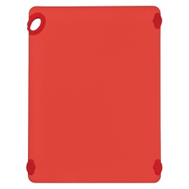 Winco Non-Slip Cutting Board with Hook, 18" x 24" x 1/2", Red