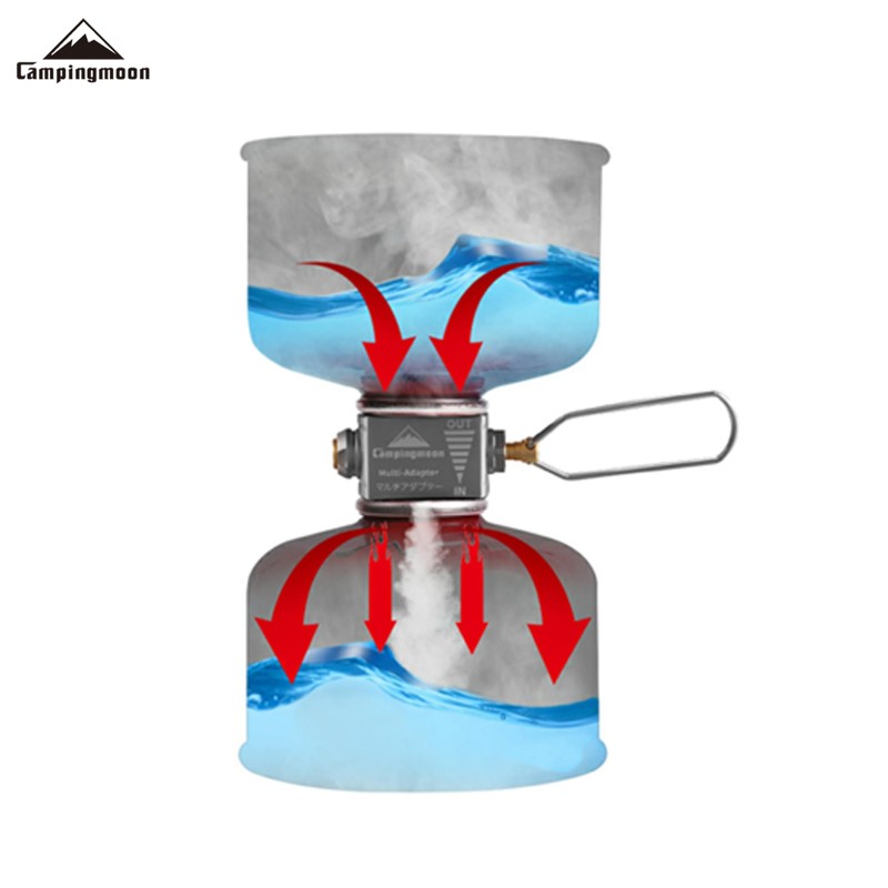 CAMPINGMOON Gas Canister Refill Adapter Portable Lindal Valve Can Shifter