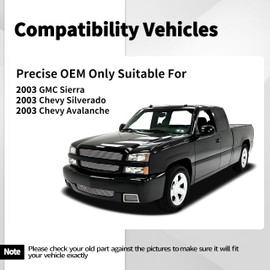 599-009 AC Control Panel Module Switch Compatible with Chevy Silverado Avalanche 2003 Only, Compatible with GMC Sierra 2003 Only, Replace for 10367042, 15201969, 15107730, 15105215, 15185639, 15137655