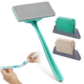 Window Screen Cleaner & Track Cleaning Kit, Mesh Screen Cleaner Tool with Brush, Window Screen Cleaning Brush Kit, Screen Cleaner Brush for Doors, Windows, and Mesh Screens, Screen Cleaning Brush Tool