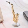 Miniature Alto Saxophone Model with Stand and Case Gold Plated