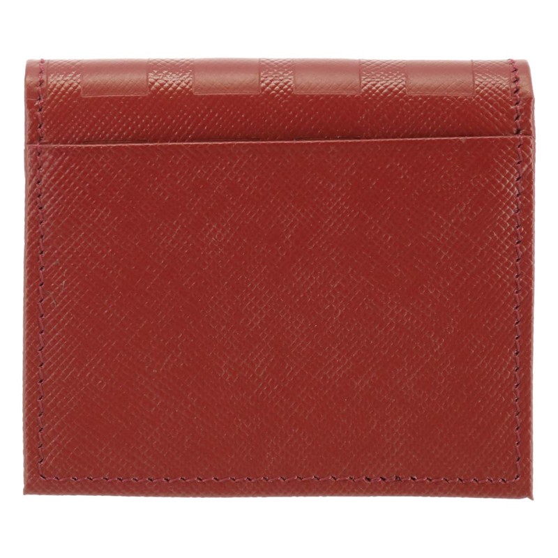 Ducks DP25560 Men's Coin Purse, Checkered Embossing, Genuine Leather, [01]