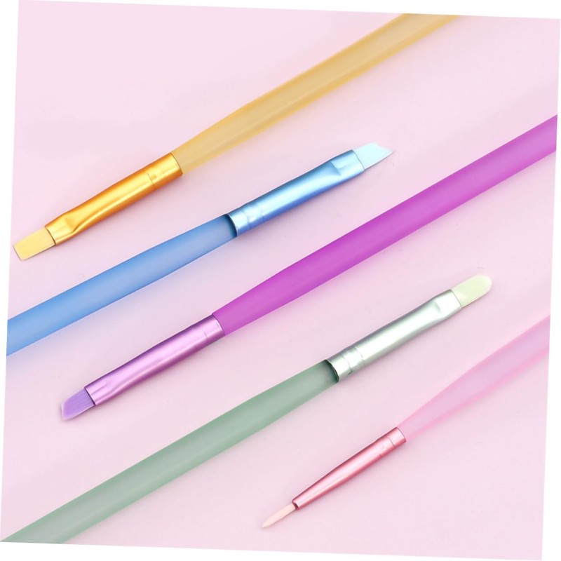 Ipetboom 5Pcs Nail Art Brush Set for DIY Manicure Durable